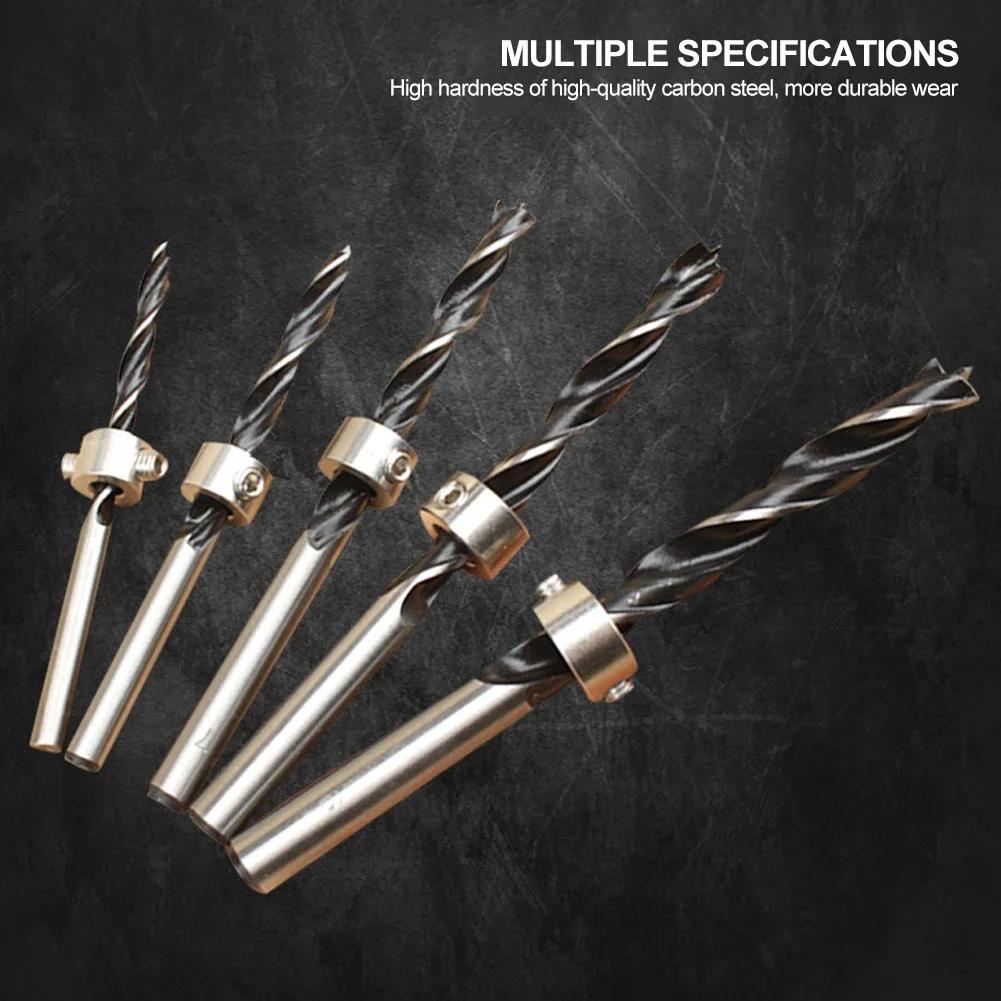 3-16mm Shaft Woodworking Drill Locator Depth Stop Collars Ring Positioner Drill for Wood Drill Bit with Hexagon Wrench Bit Tool