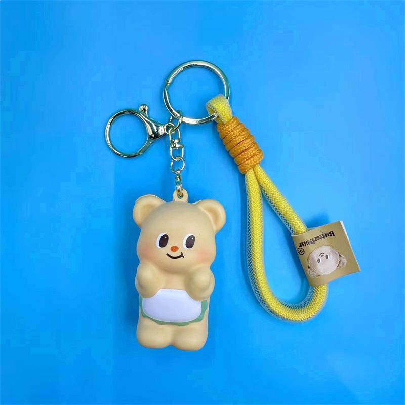 Little Bear Naughty Cool Pants Cartoon Keychain: Cute Couple & Bestie Bag Charm