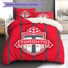 Toronto Football Club Pattern Bedding Quilt Set  Home Decoration  Gift (1 * duvet cover + 2 * pillowcase  without core)