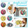 Acrylic Puzzle Hanging Ornament 83 2D Round Suncatcher with Hummingbird and Floral Pattern for Home Window Decor Display