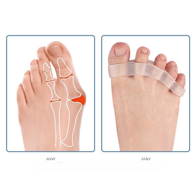 Five-hole Silicone Toe Splitter for Thumb Valgus Big Foot Bone Heavy Toe Pinch Relief Manicure Fixed Toe Pad