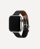 Adeo Apple Watch Matte Saturn Black Wide Leather Watch Strap
