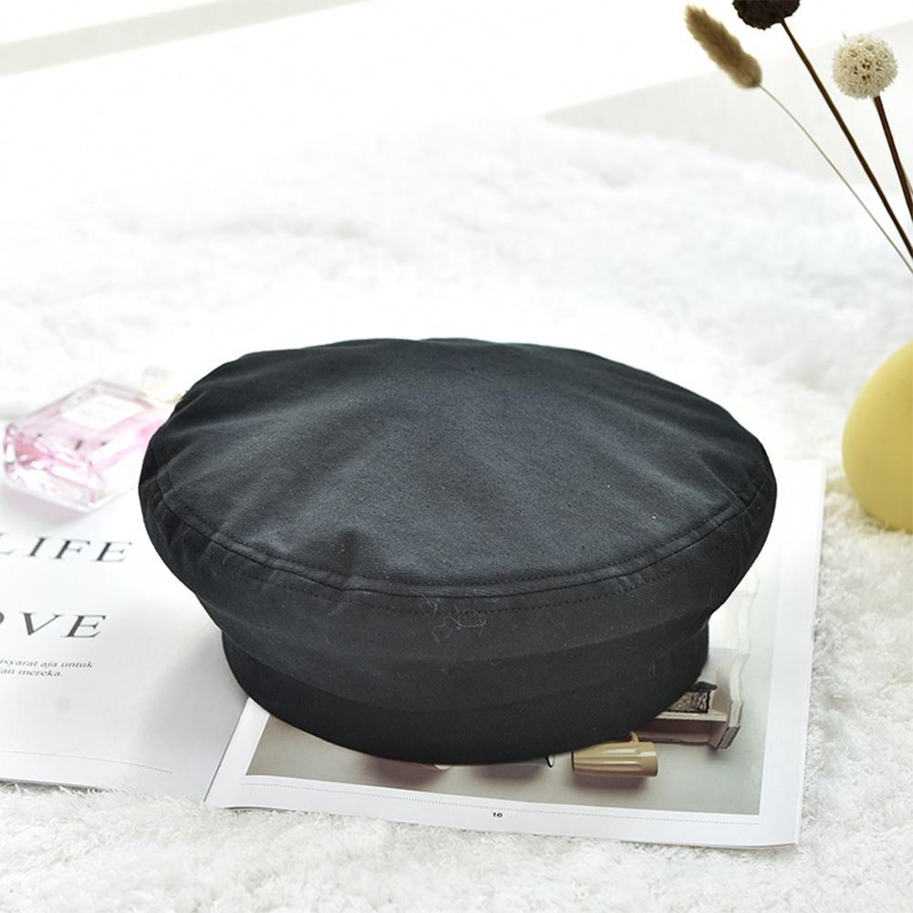 

Women Fashion Hat Korean Version Solid Color Beret Painter Hat Japanese Style Pumpkin Hat Black adjustable#1