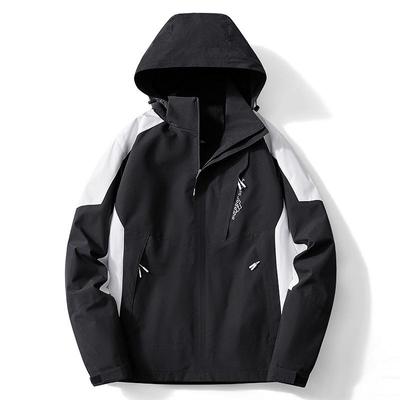 Men's and Women's Outdoor Windproof Waterproof Color Block Jacket - Spring/Autumn Thin Style