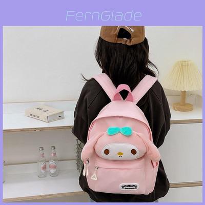 Kuromi Hello Kitty Melody Cinnamoroll Plush Toy Kids Backpack With Breathable Nylon For Kindergarten Children