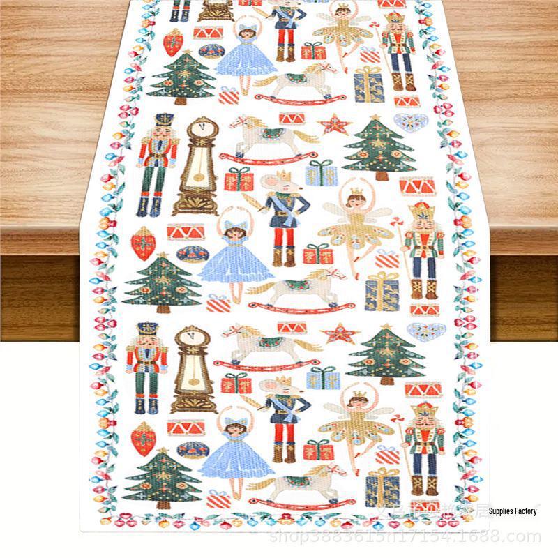 Cross-border Christmas Snowman & Santa Table Runner and Placemat
