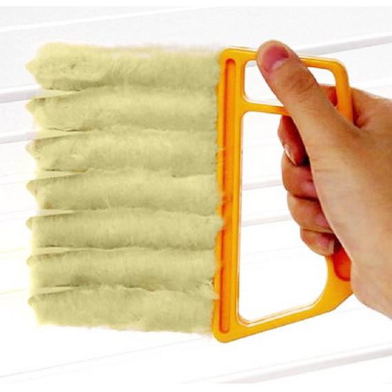 Blind Cleaner Brush , Blinds Dust Shutters , Mini Washable & Removable Window Air Conditioner Duster With 7 Slat Handheld Household Kitchen Cleaning