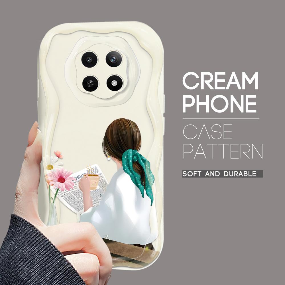 Wzór z kreskówki Kremowa faktura Obudowa Falista krawędź Miękkie silikonowe etui na telefon Obudowa na telefon OPPO Reno Realme OnePlus Vivo