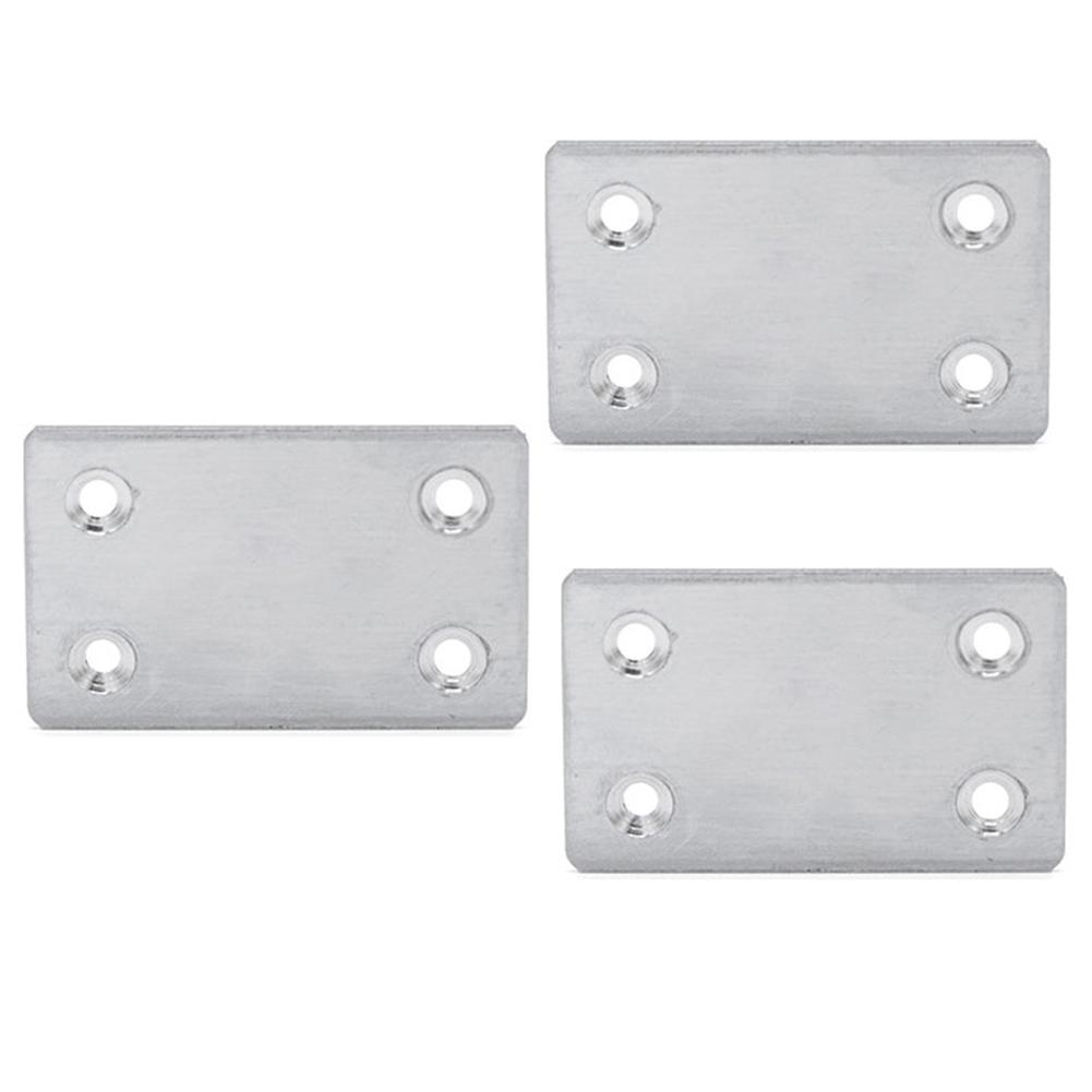 Furniture Connectors Fixing Piece Repair Plate Corner Brackets Furniture Flat Mending 4 Holes Connecting Fasteners