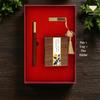 Chinese Solid Wood Pen Holder: Premium Desktop Ornament & Corporate Gift In Elegant Gift Box