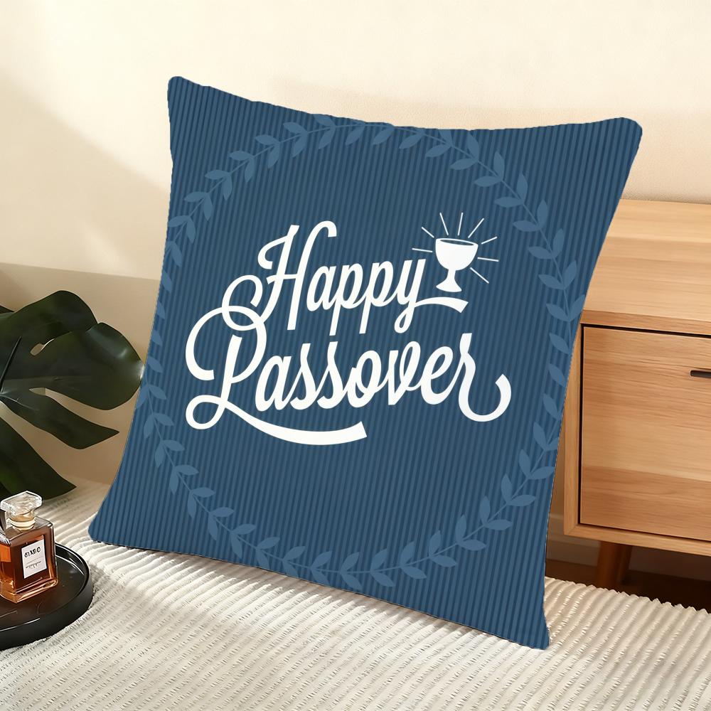 Passover Cushion Cover Soft Short Plush Pillow Cover Smooth Cozy Texture Aesthetic Cushion Case Home Decor
