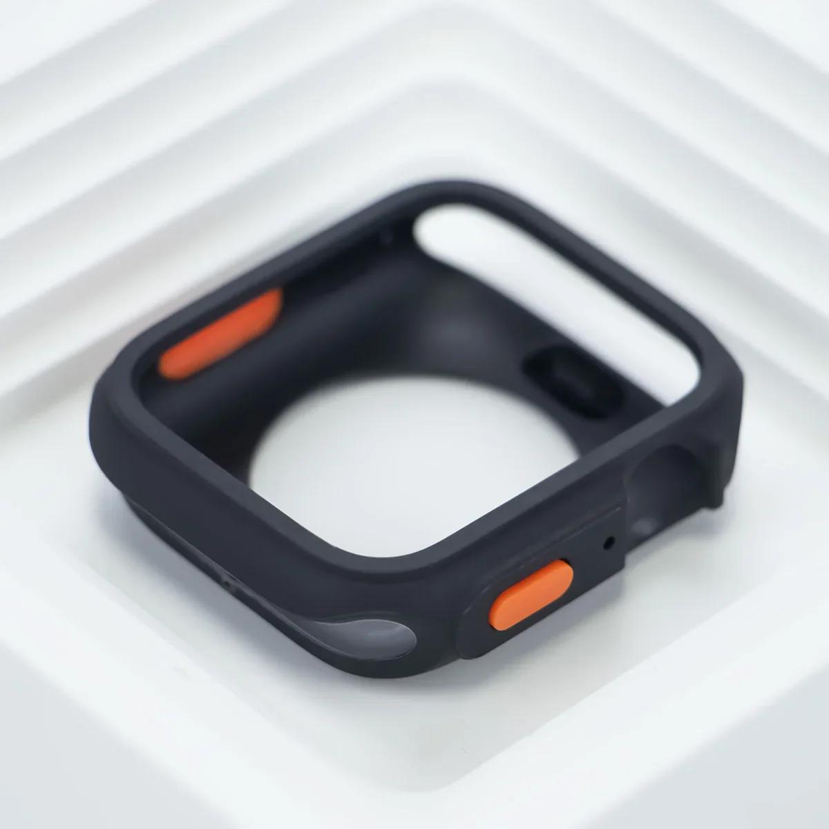 

NEW Soft Cover for Apple Watch 9 8 7 45/41mm TPU Case Skeleton Protector for IWatch Series 5 6 Se 44 40mm Change To Ultra2 49mm 41mm Series 9 8 7