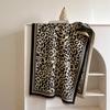 Winter Warm Cashmere Scarf Vintage Leopard print Fringed Shawls Elegant Tassel Scarves  Women Gift