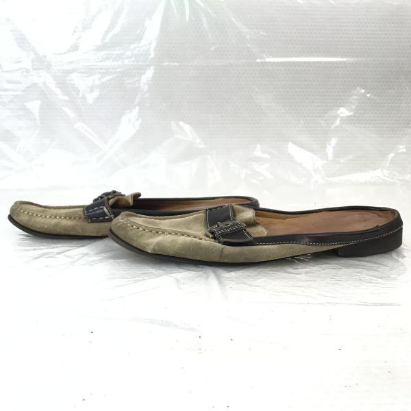 Italy COACH Suede Leather Clog Sandal 7.5 Men 25.5 Brown Slip On Loafer(USED)