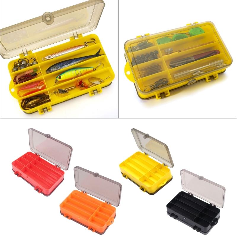 13 Grid Double Sided Fishing Tackle Box Placing Baits Plastic Tackle Box Waterproof Portable Lure Storage Container