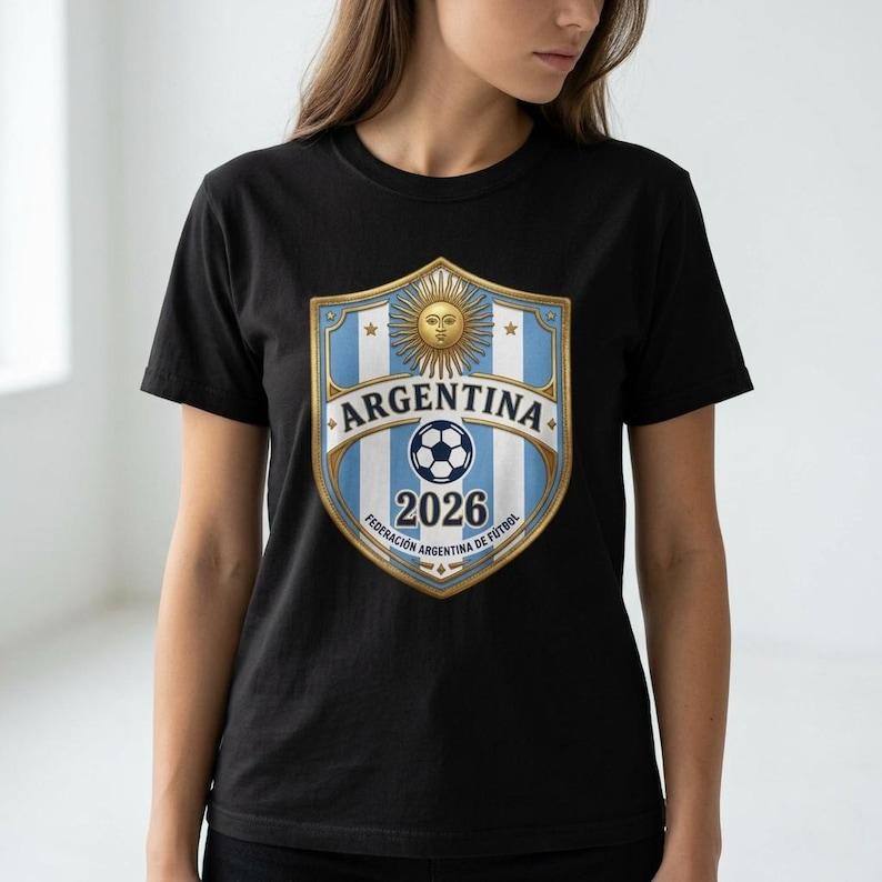 Argentina 2026 Soccer Crest T-Shirt | World Cup Football Team Tee XL