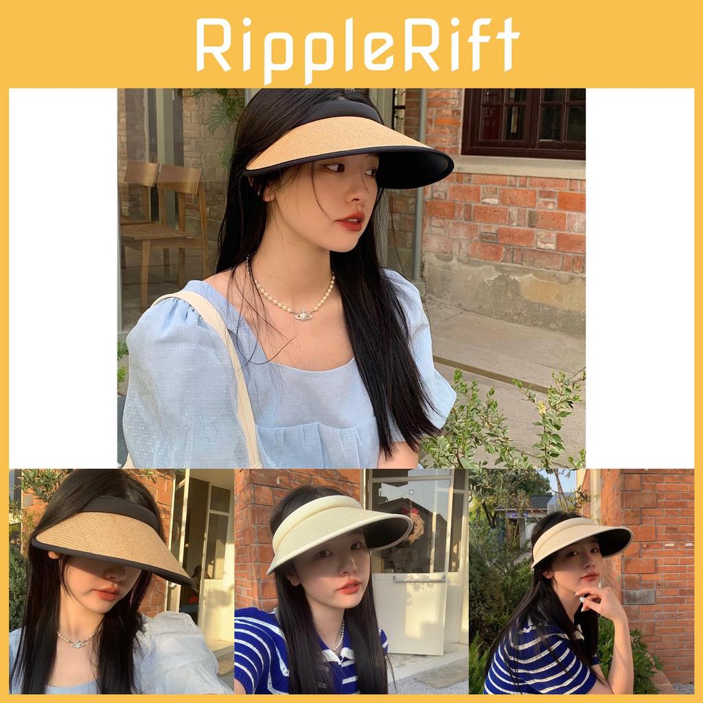 Womens Elegant Widebrim Straw Hat For Sun Protection And Uv Shield