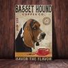 Metal Signs Basset Hound Dog Coffee Co Signs Aluminum Signs Retro Tin Signs for Home Cafe Kitchen X Inches