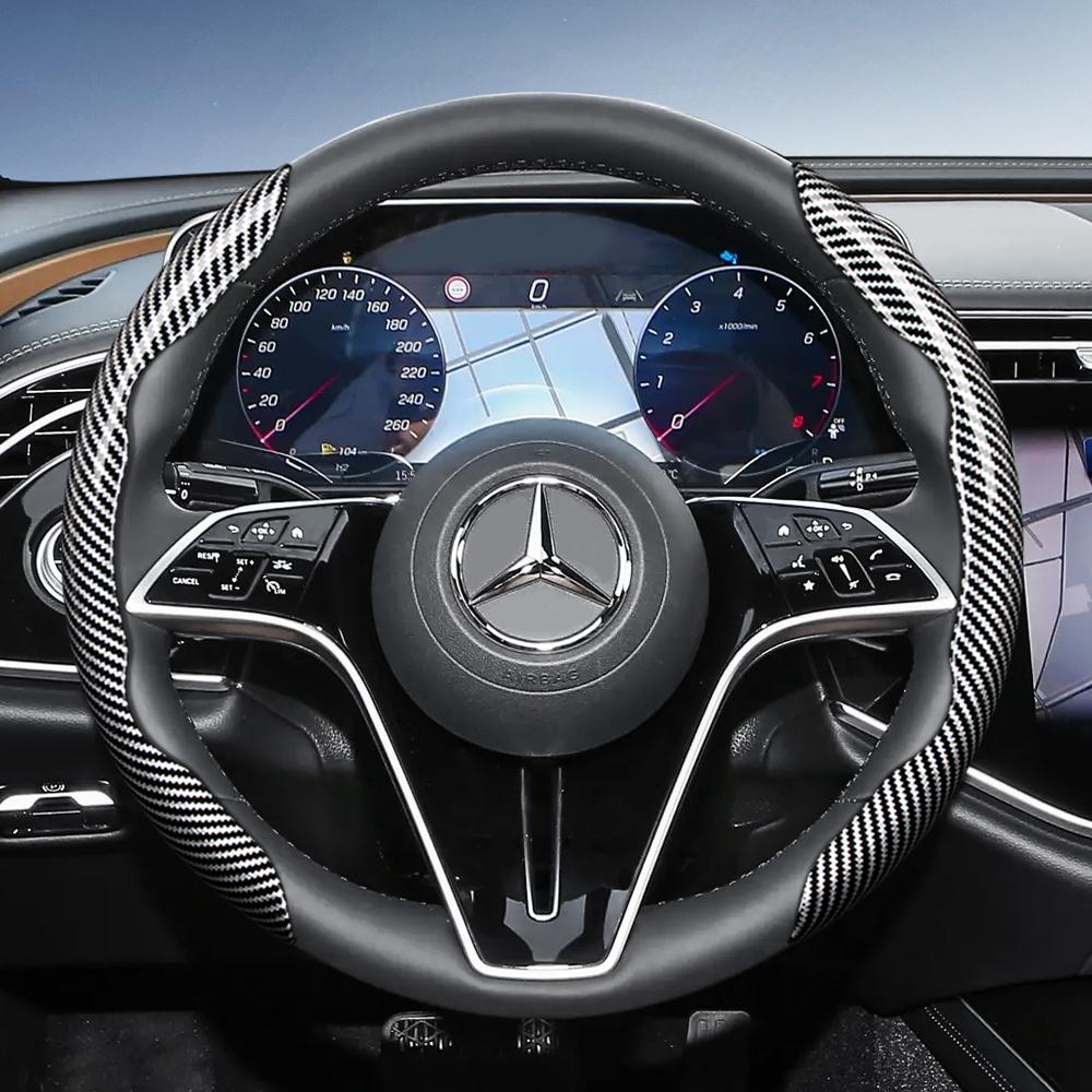 Geeignet für Mercedes-Benz Lenkradabdeckung mit Carbonfaser-Textur und segmentiertem Schnellverschluss-Design V g S a E C-Klasse Gle Glc Gla Glb Cls
