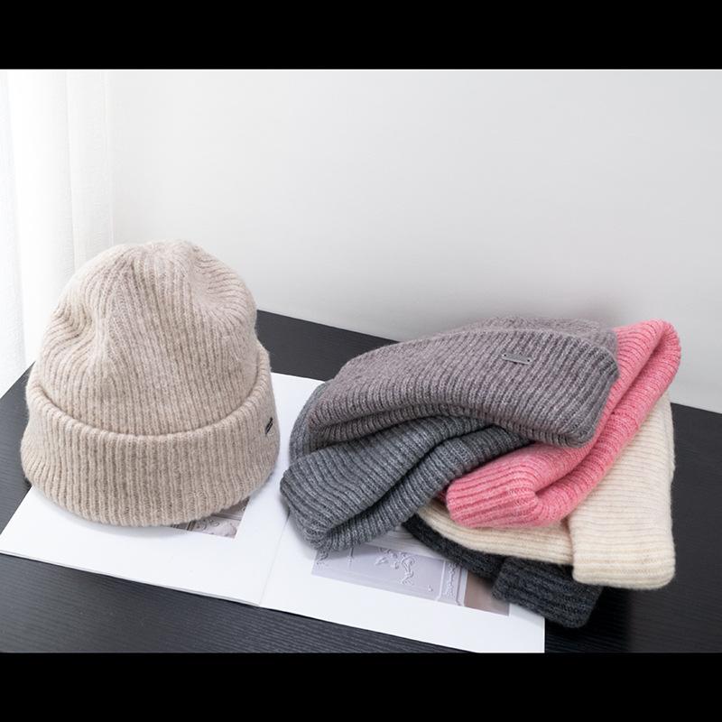 Wool Simple Knitted Hat for Children In Autumn Winter Small Face Warm Ear Protection Knitted Hat for Couples