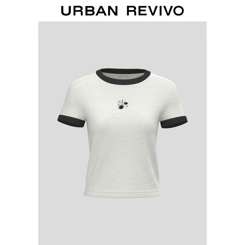 UR 2025 Women s Contrast Print Slim-Fit T-Shirt M