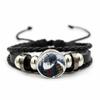 Anime Peripherie Demon Slayer Geflochtenes Armband Kamado Nezuko Zeitjuwel Glas Handgefertigt Ledergeflecht Paar-Armbänder