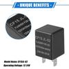 Electronic LED Flasher Relay Fix, CF15 JL02 Turn Signal Flashers Universal for Car Non-Polarity Normally Open ABS Black
