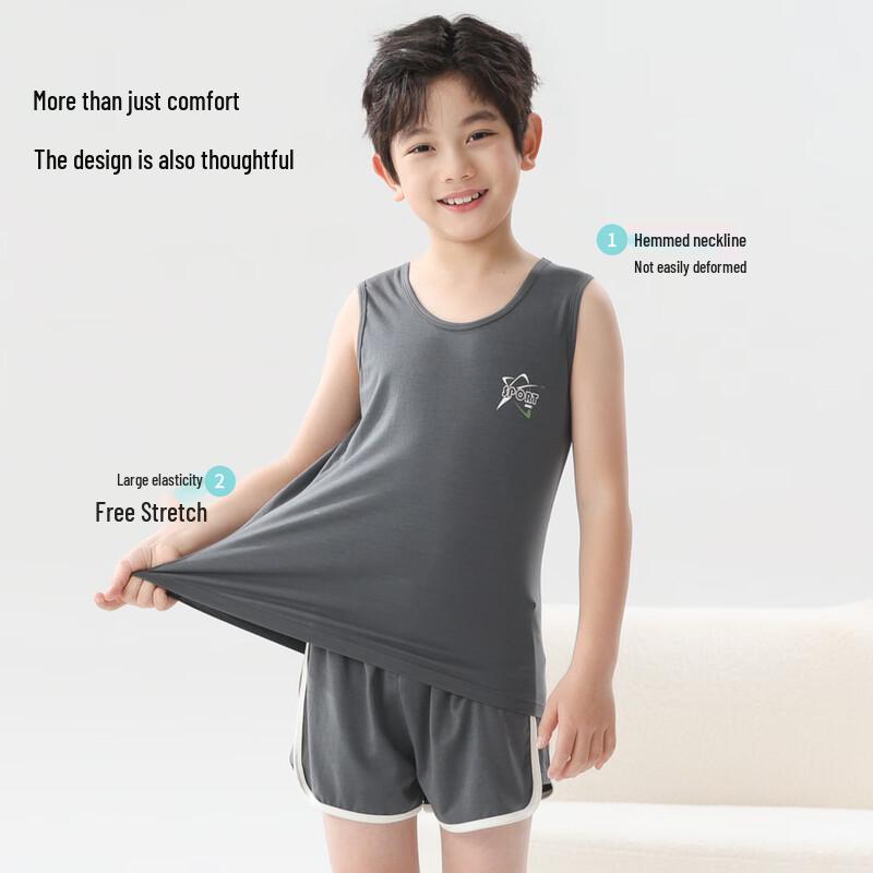 Sommer-Westen- und Shorts-Pyjamaset für Jungen