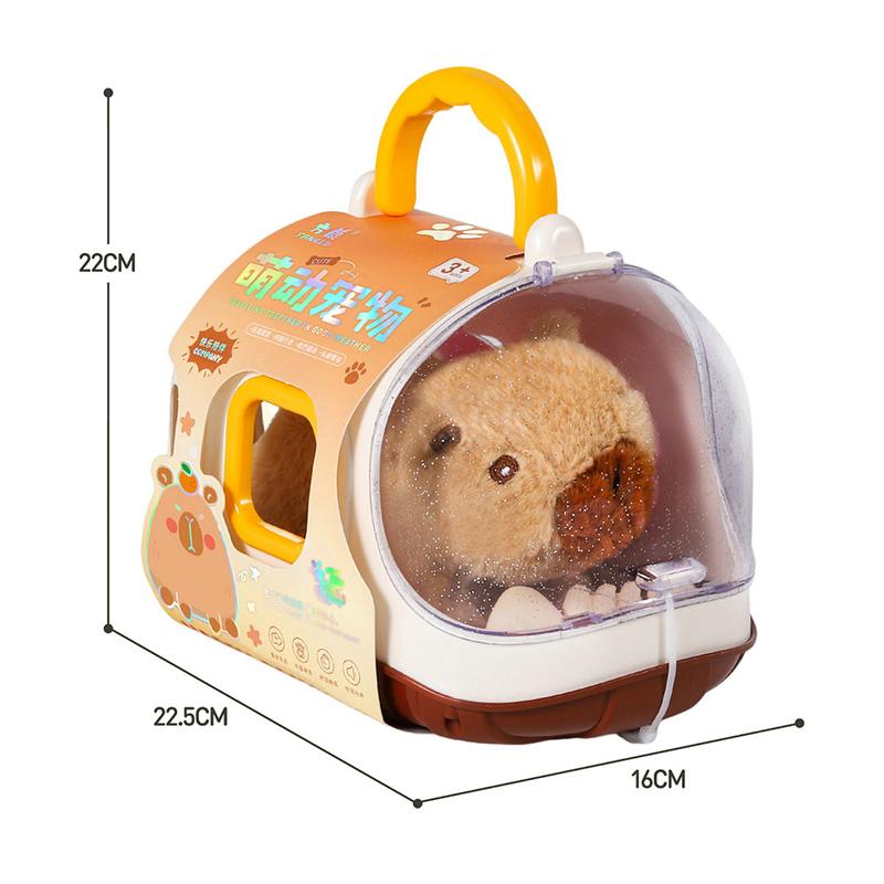 1 Set Animal Capybara Plush Figure Kit Electric Capybara Walking Doll Toy With Sound Children'S Electric Plush Dolls Toy