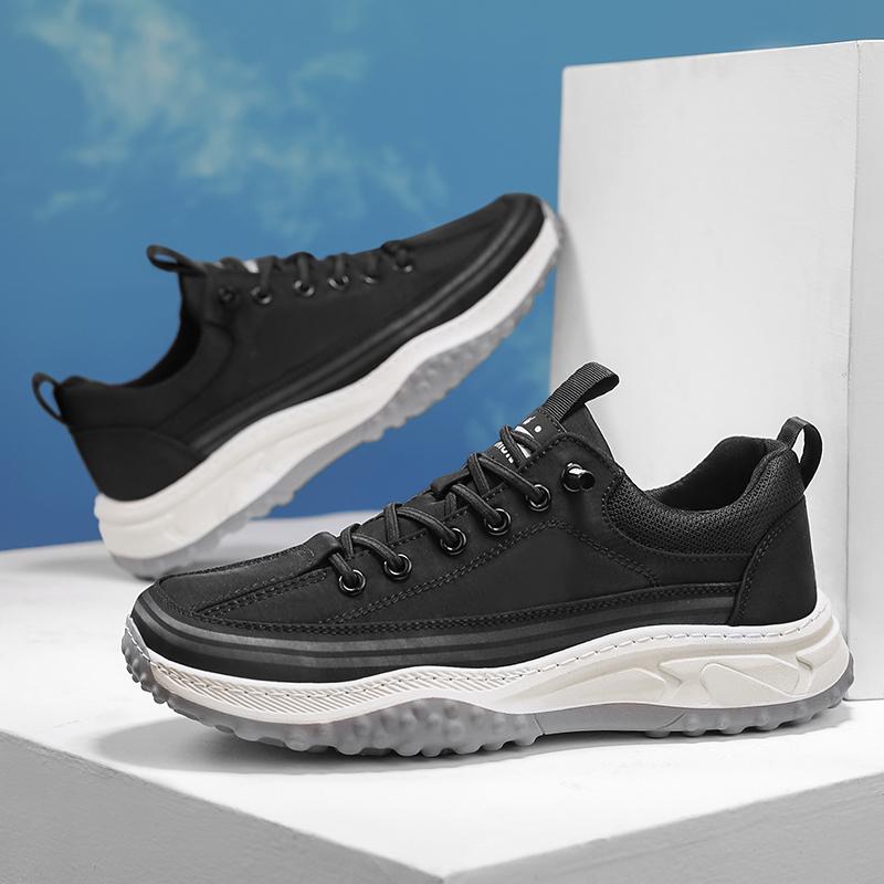 

Высококачественная брендовая мужская кожаная повседневная обувь для походов на открытом воздухе, противоскользящая износостойкая мужская походная обувь, дышащая 39