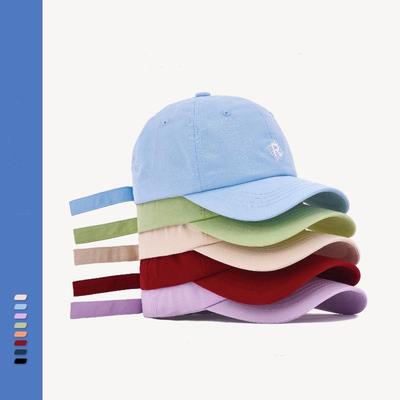 Soft Top Baseball Cap Women's Spring Summer Solid Color Versatile Casual Fashion Street Shot Curved Brim R Cap