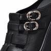 Johnature Runde Zehenpartie, ausgehöhlte Outdoor-Hausschuhe für Damen, leichte Sandalen aus echtem Leder mit dicker Sohle