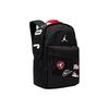 Jordan Velcro Badge Casual Fashion Polyester Medium Backpack Unisex backpack Black JD2533232PS-001
