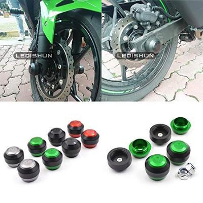 Sliders de Eixo LEDISHUN para Kawasaki Ninja Conjunto Dianteiro e Traseiro 400/Z400 (2018-2022), (Preto)
