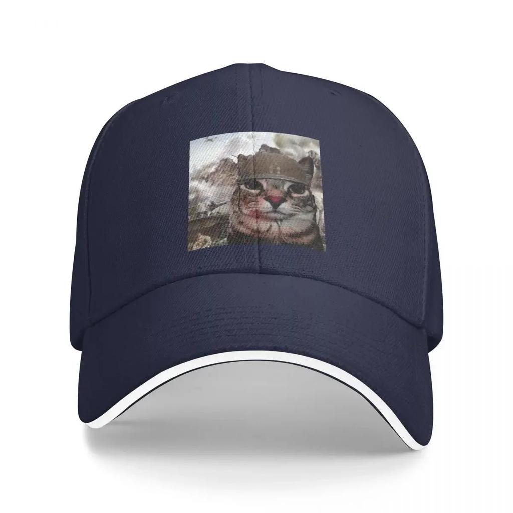Thousand Yard Stare Cat Funny Meme Baseball Caps Casquette Unisex Women Hats