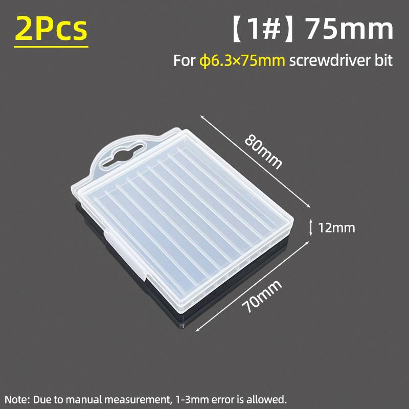 10-Grid Screwdriver Bit Storage Box Plastic Case 1/4" (6.35mm) Hex Shank 75/110/150/200mm Bits Tool Packing Parts Container