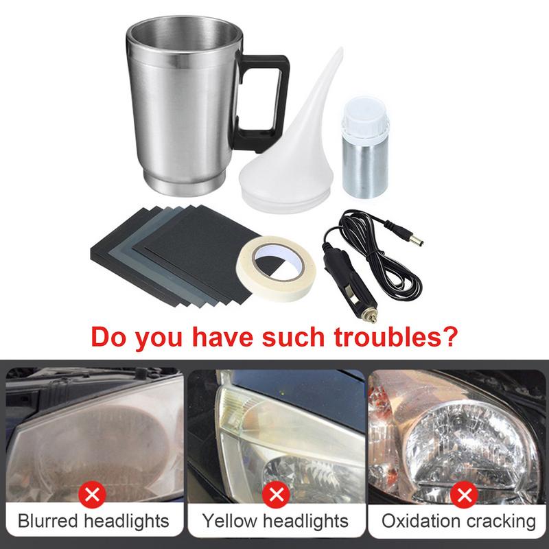 Car Headlight Polishing Kit 100ML Headlight Restoration Liquid Polymer Headlamp Renovation Repair Clean Kit Automobile Tool