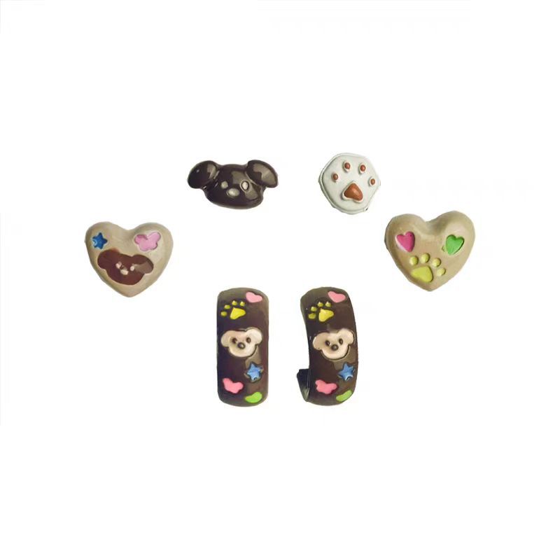 Cute Puppy Love Stud Earrings Female Cartoon Set Earrings Exquisite And Small Design Earrings