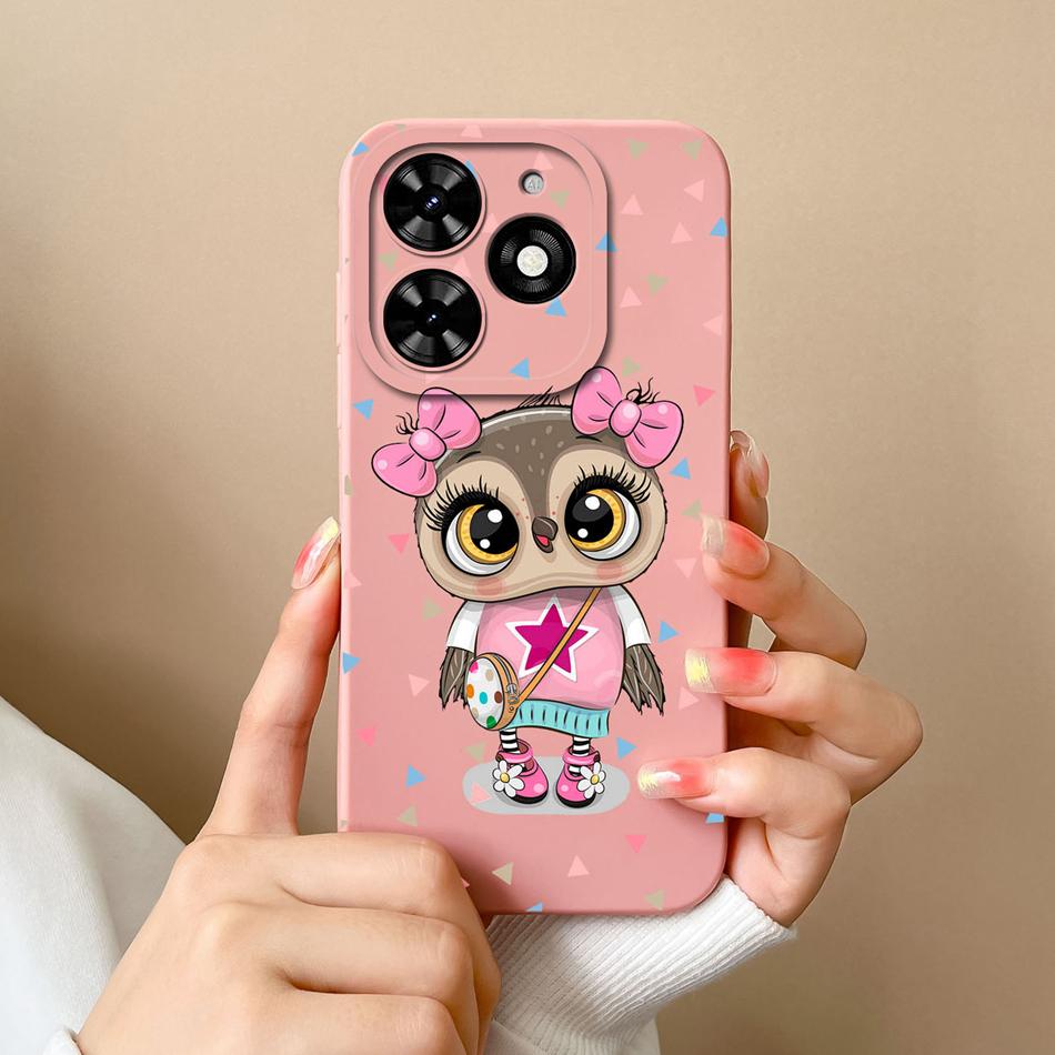 For Tecno Spark Go 2024 Case Simple Heart Soft Liquid Silicone Camera Protection Back Cover For Tecno SparkGo Funda Phone Shell