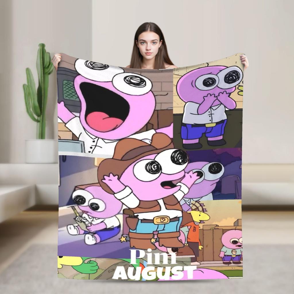 Smiling Friends Pim a Charlie Potisk Deky Pánské Dámské Super Měkké Útulné Přehozy do Obývacího Pokojí 50x60 Palců Více Velikostí