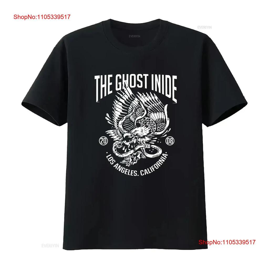 Men's The Ghost Inside T Shirt 2008 Rock Band Size Medium Vintage Washed Streetwear Versatile C