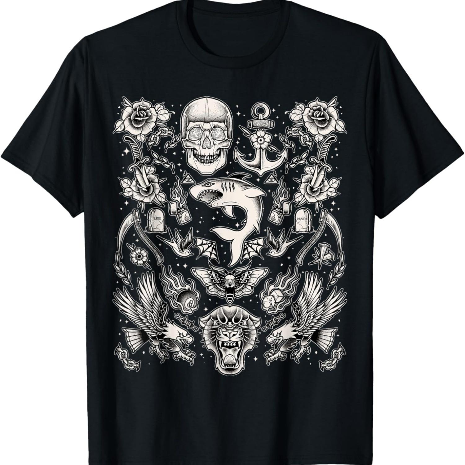 Old School Traditional Tattoo Style Shirt for Tattoo Artist T-Shirt S