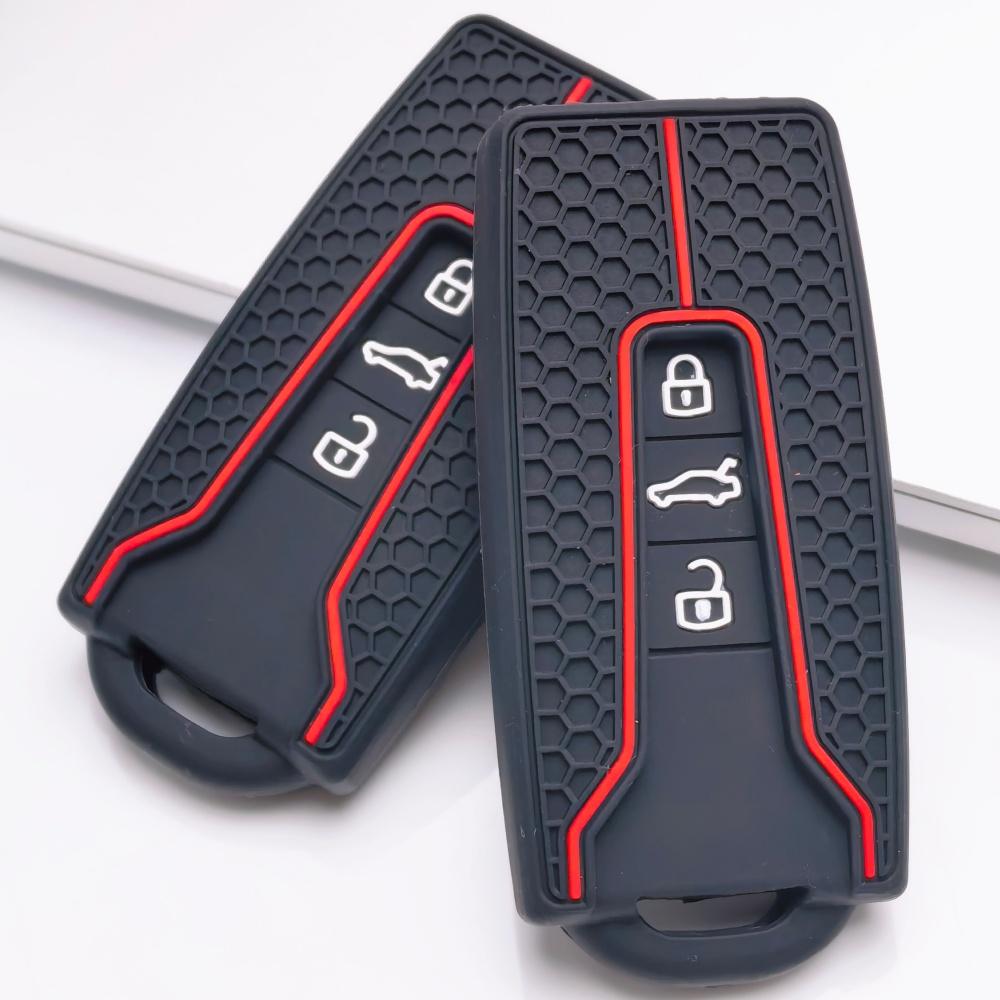 3 Button Silicone Key Fob Cover for VW Golf 8 ID.3 ID.4 ID.6 Lamando L Tiguan Teramont Talagon Viloran Tharu, Fits VW Golf Tiguan Passat Octavia