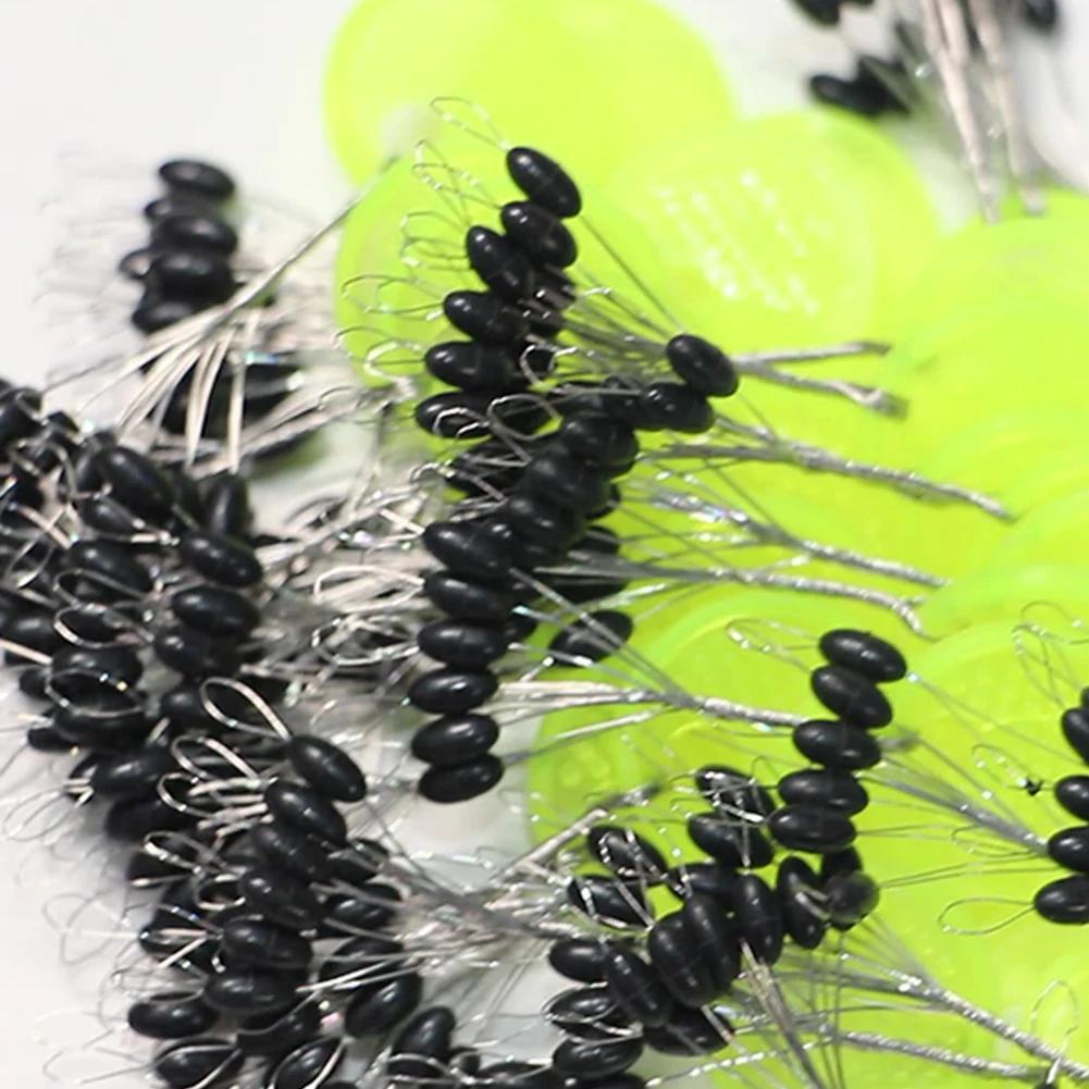 60pcs 10 Group Set Rubber Space Beans Resistance Stopper Line Vertical Beans Carp Fly Fishing Float Carp Fishing Bobber
