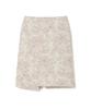 Milo Woman Floral Jacquard Midi Skirt [Beige]