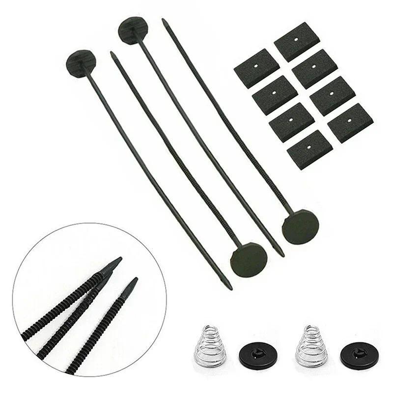 2/4Set Universal Electric Radiator Fan Tie Strap Mounting Kit Car With Securing Clips,Foam Pads,Plastic Rods,Springs