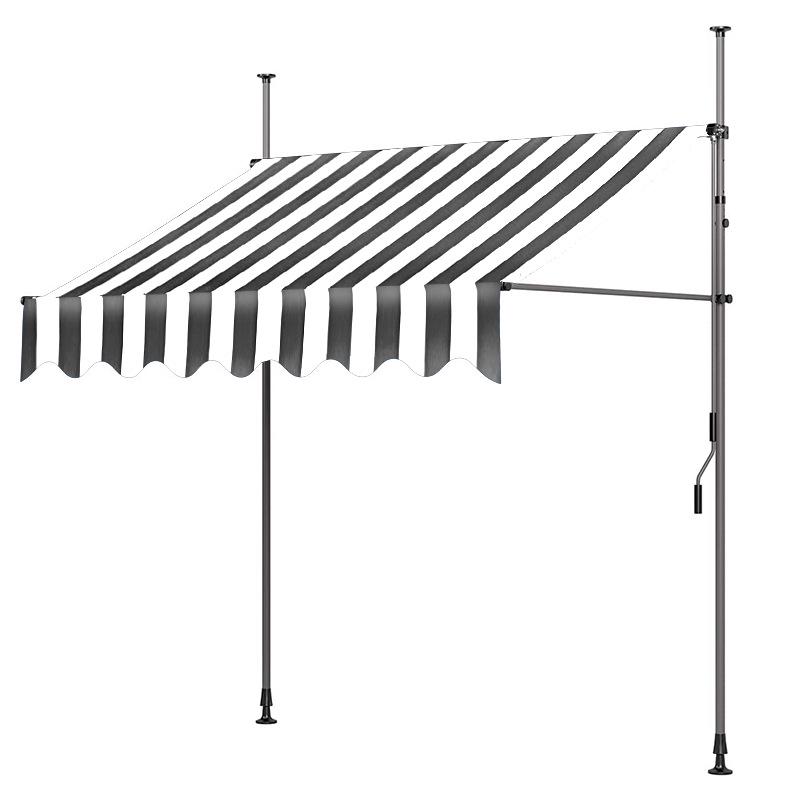 Portable Hand-Crank Sun Shade Tent for Outdoor, Courtyard, Shopfront, Terrace, and Balcony
