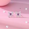 Tichya Dreamy Purple Butterfly Star Stud Earrings, S925 Sterling Silver, Korean Style, Versatile Luxury Accessories for Women.