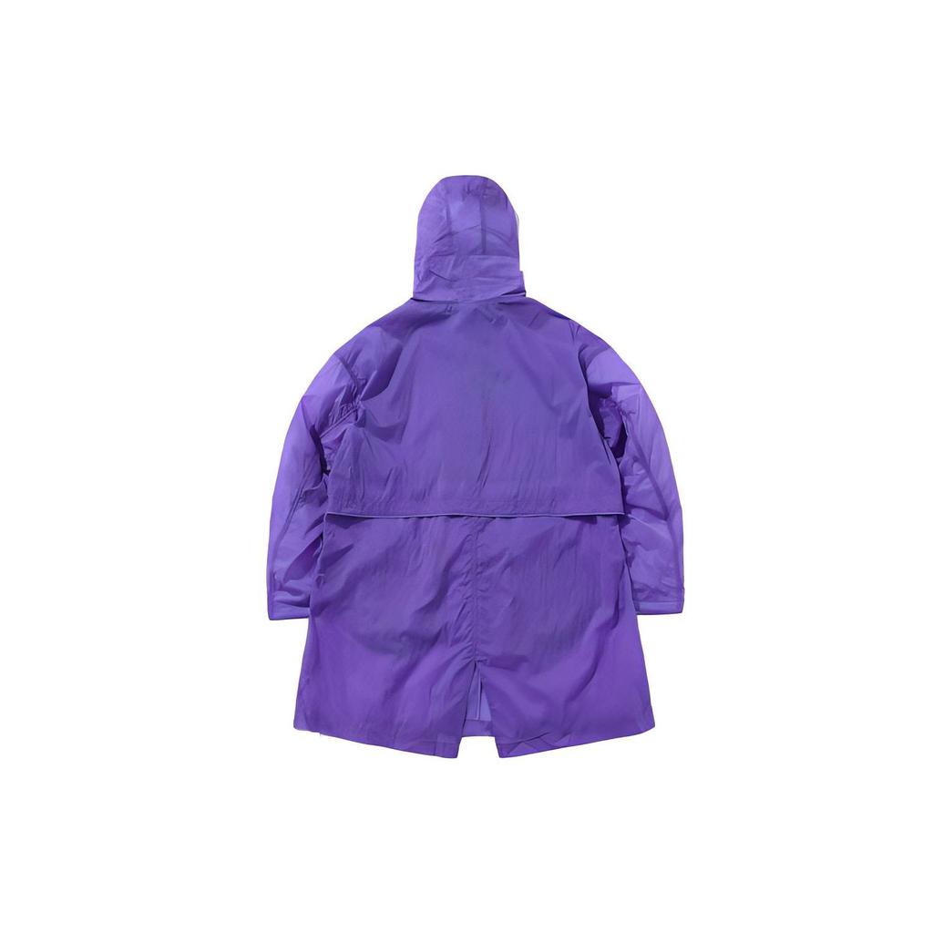 Li Ning Paris Fashion Week Series Loose Sports Mid-Length Hooded Windbreaker Men Outerwear Purple AFDP067-1