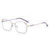 Trendy Blue Ray Blocking Anti-Blue Light Glasses Ultralight Eye Protection Square Eyeglasses Women Designers Metal Frame Glasses